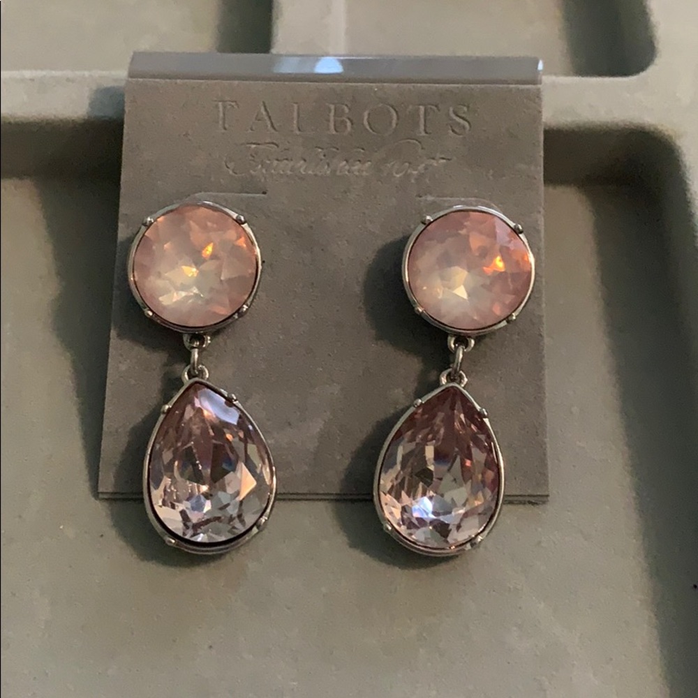 Pink sparkly earrings.